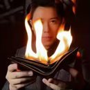 2 Pcs Magic Fire Wallet Appear Flam. Wallet Trick Big Burning Space